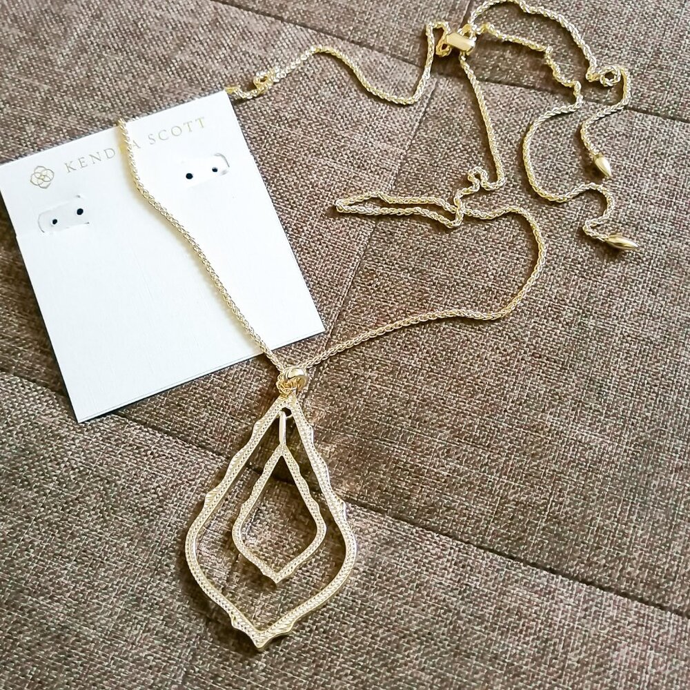 Simon Gold Long Pendant Necklace by Kendra Scott - Picture 3 of 4